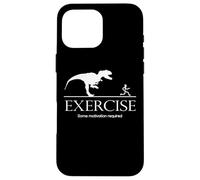 Exercise Motivation Required Funny T-Rex Graphic Gym Saying Carcasa para iPhone 16 Pro MAX