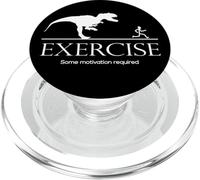 Exercise Motivation Required Funny T-Rex Graphic Gym Saying PopSockets PopGrip para MagSafe