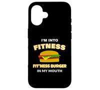 Exercise Quote I'm Into Fitness Fitness Burger In My Mouth Carcasa para iPhone 16