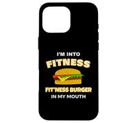 Exercise Quote I'm Into Fitness Fitness Burger In My Mouth Carcasa para iPhone 16 Pro MAX