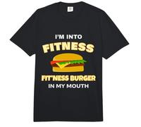 Exercise Quote I'm Into Fitness Fitness Burger In My Mouth Comfort Colors Adult Heavyweight T-Shirt