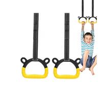 Exercise Rings - 2pcs Cartoon Gymnastics Rings, Adjustable Home Pull-Up Support, Calisthenics Fitness Equipment, Durablee Strength and Balance Tool | Comfortable Non-Slip Grip, Portable Lightweight