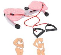 Exercise Twister, Plato Giratorio Torsión Cintura y Caderas, Máquina de Torsión de Cintura Equipo de Deportes Twister Femenino Ejercicio aeróbico Masaje de PiesPink,12x53x33cm
