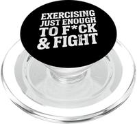 Exercising Enough To F and Fight Funny Fitness Funny Workout PopSockets PopGrip para MagSafe