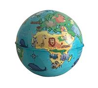 EXERZ 10CM Mini Globo (Animal Salvaje), con Hucha Construido en - Mapa en inglés