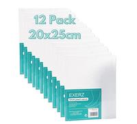 Exerz 20x25cm Paneles de Lienzos 12 piezas, 100% Algodón, 280 GSM, Triple Preparado, Libre de Ácido, Hebra Media - Ideal para Pintura Acrílica y Óleo