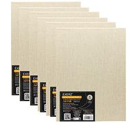 Exerz 30x40cm Paneles de lienzo de lino, 3 mm, 320 g/m², 100% lino, 6 unidades