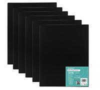 EXERZ 30x40cm Paneles de Lienzo Negro 6 piezas - 0,3 cm de Espesor/ 280GSM / A3 Lienzos 100% Algodón/Triple Preparado/Libre de Acido/Hebra Media - acrílicos & óleo