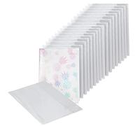 EXERZ A4 - Funda para libro de ejercicios, transparente, resistente al agua, funda protectora para portátil, funda de PVC (paquete de 20)