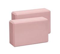 EXERZ - Bloques de yoga, 2 unidades, ladrillos de gimnasio, cómodos ladrillos de yoga, antideslizantes, ligeros y aptos para viajes (rosa rubor)