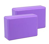 EXERZ Bloques de Yoga - Pack de 2 Ladrillos de Espuma Antideslizantes, Ligeros y Resistentes para Yoga, Pilates,Púrpura