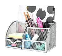 Exerz EX348 Organizador de Escritorio/Escritorio ordenado/Titular de la Pluma/de múltiples Funciones del Organizador/Portalápices/Sistema de Escritorio/Organizador de Oficina (EX348 Plata)