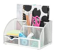 Exerz EX348 Organizador de Escritorio/Lapiceros para Escritorio/Escritorio ordenado/Titular de la Pluma/Portalápices/Sistema de Escritorio/Organizador de Oficina (Blanco)
