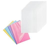 EXERZ Fundas transparentes A4 para libros de ejercicios, paquete de 20 fundas reutilizables de polipropileno
