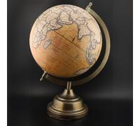 EXERZ Globo antiguo de 20 cm con base de metal, globo decorativo artesanal SI-7047 (20 cm)
