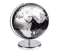 EXERZ Globo Terráqueo Metálico Negro 25 cm con Base