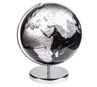 EXERZ Globo Terráqueo Metálico Negro 30 cm con Base