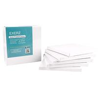 Exerz Lienzos preestirados 20x20cm Juego de 5 / Lienzos Enmarcados/ 280GSM/Pre-Estirado 100% Algodón/Color Blanco/Triple Preparado/Libre de Acido/Hebra Media / 1,7cm de Espesor
