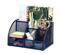 EXERZ Organizador de escritorio/organizador de escritorio de malla, organizador multifuncional con 7 compartimentos