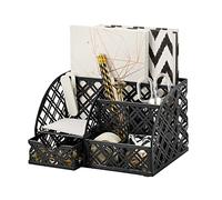 Exerz Organizador de Escritorio, Portalápices de Malla Metálica para Bolígrafo y Útiles de Oficina - Negro