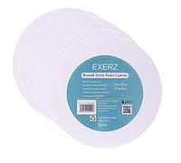 Exerz Paneles de Lienzos 30cm diámetro redondo 6 piezas / 280GSM / 100% Algodón/Color Blanco/Triple Preparado/Libre de Acido/Hebra Media / 0,3 cm de Espesor (30cm diámetro - 6 piezas)