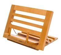 Exerz Soporte de Madera para Leer Libros de Cocina Soporte para Recetario de Cocina Sostenedor para Libros - Calidad Premium/Ajustable/Ideal para Libros Ipad Tabletas - 34 x 24 x 2 cm (De madera)