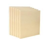 EXERZ Tableros de pintura de madera de 15,2 x 15,2 cm, paquete de 6, paneles cuadrados de madera para pintura acrílica, óleo y medios mixtos, tableros de manualidades suaves para artistas, niños y