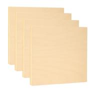 EXERZ Tableros de pintura de madera de 30,5 x 30,5 cm, paquete de 4 paneles cuadrados de madera para pintura acrílica, óleo y medios mixtos, paneles grandes y lisos para manualidades, para artistas