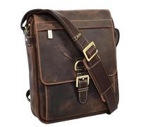 Exeter - Bolsa organizadora de piel para hombre, marrón, 25x29x9 Centimeters