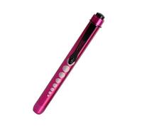 Exeton Diagnóstico Penlight Pluma antorcha luz LED reutilizable con indicador de pupila para enfermeras médicos con clip de bolsillo PL02 (rosa)