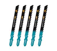 EXFEIN 5 hojas de sierra de calar HCS para madera contrachapada de madera blanda, accesorio profesional (T144D)