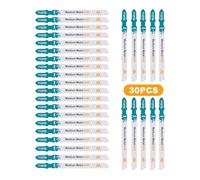 EXFEIN Hojas de sierra de calar T127D para metal, corte recto, hojas de sierra caladora de vástago en T de 8TPI, paquete de 30