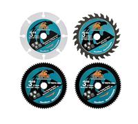 EXFEIN Juego de hojas de sierra circular de 3 pulgadas para corte de metal y madera, discos de corte de 75 mm para amoladora angular con eje de 10 mm