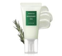 AROMATICA Exfoliante de romero para el cuero cabelludo 5.82oz / 165g, sin sulfato, sin silicona, vegano, limpieza del cuero cabelludo con gránulos de sal, vigoriza y exfolia el cuero cabelludo