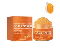 Exfoliante capilar de calabaza, aceite de semillas de calabaza y biotina, exfoliante capilar con cepillo, limpieza profunda y nutritiva, elimina las impurezas y favorece la salud del cabello.,1pcs