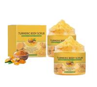 Exfoliante corporal de cúrcuma, exfoliante corporal natural para limpieza profunda, eliminación de piel muerta, exfoliación suave, hidratación para mujeres y todo tipo de piel (25PCS)
