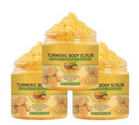 Exfoliante Corporal de Cúrcuma, Exfoliante Facial Hidratante y Unifica el Tono de Piel, Limpieza Profunda Suave, Apto para Todo Tipo de Piel