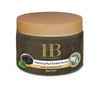 Exfoliante Corporal Espumoso de Barro del Mar Muerto 450 g - Scrub Corporal con Sales del Mar Muerto, Aceites de Almendra, Coco, Argán, Jojoba y Aguacate - Piel Suave y Lisa