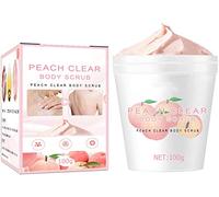 Exfoliante corporal transparente de melocotón, limpiador de poros y exfoliante corporal, exfoliante natural, limpieza refrescante, control de aceite de cutícula, piel suave e hidratante