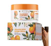 Exfoliante de naranja de 230 g para rostro y cuerpo, exfoliante suave con vitamina C, limpia profundamente los poros e hidrata, para una piel más suave y suave, crema exfoliante corporal de color