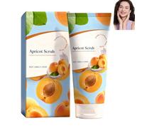 Exfoliante facial de albaricoque, gel exfoliante suave para eliminar la suciedad y las células muertas de la piel, para uso diario, sin aceite (1 unidad)