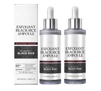 Exfoliante Facial De Arroz Negros,Peel Shot Glow Black Rice Ampoule,Peeling Exfoliante Facial,Eliminador Puntos Negros y Refinador des Poros 2pc