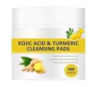 Exfoliante facial de cúrcuma, almohadillas exfoliantes para la piel, almohadillas de limpieza de cúrcuma, aclaramiento y nutritivo, fácil de usar, 7,1 x 7 cm para todas las pieles