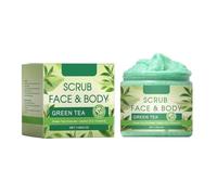 Exfoliante facial y corporal, 500 ml, exfoliante de té verde, exfoliante facial, exfoliante corporal, spa facial y corporal, cuidado de la piel, exfoliante refrescante para hombres y mujeres,