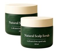 Exfoliante Natural para el Cuero Cabelludo Lissima: Limpieza Profunda y Nutritiva, Alivia la Picazón y la Caspa, Hidratante Reconfortante, Fórmula Botánica Suave para Todo Tipo de Cabello (2PCS)