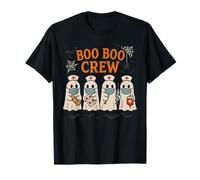 Exfoliante para Halloween de Boo Boo Crew Cute Ghost Nurses Camiseta