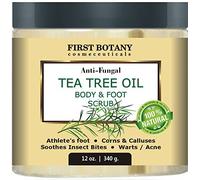 Exfoliante Pies,Natural Tea Tree Oil Body & Foot Scrub with Dead Sea Salt - Best for Acne, Dandruff and Warts