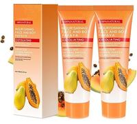 Exfoliante profundo blanqueador de papaya, exfoliante blanqueador suave e iluminador, exfoliante profundo de papaya Exfoliantes faciales y corporales