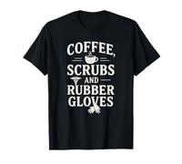 Exfoliantes de café y guantes de goma Enfermera Trabajador del hospital Camiseta