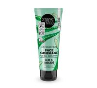 Organic Shop Cara exfoliante Gommage para todo tipo de piel Aguacate y Aloe (75ml)